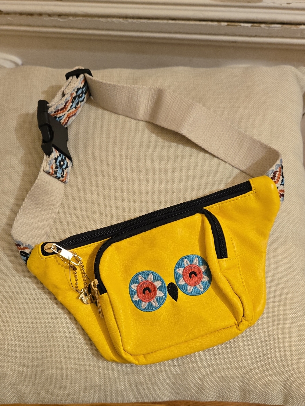 NWOT Chumbak Owl Yellow Fanny Pack